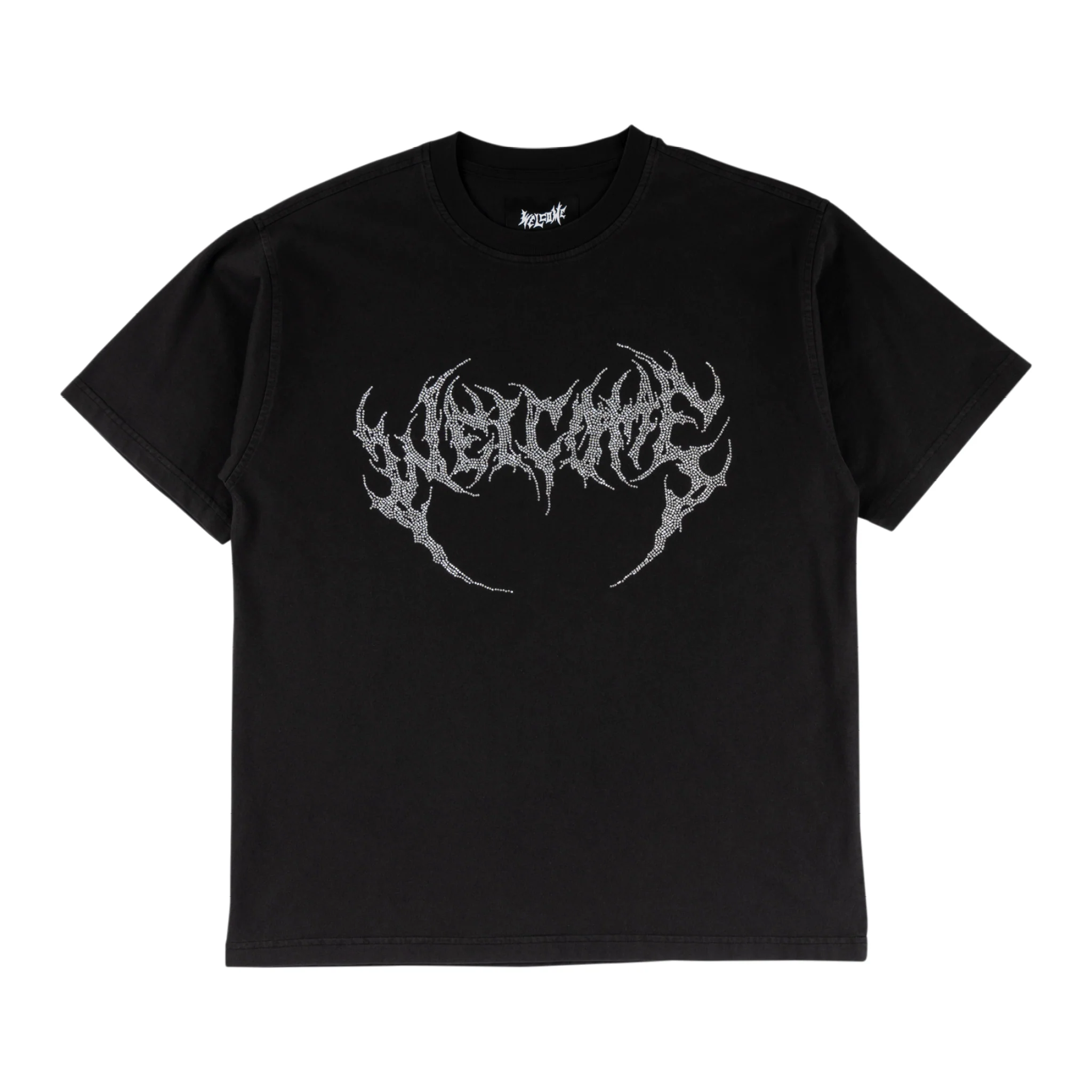 Glam Fang Rhinestone Logo Knit Tee