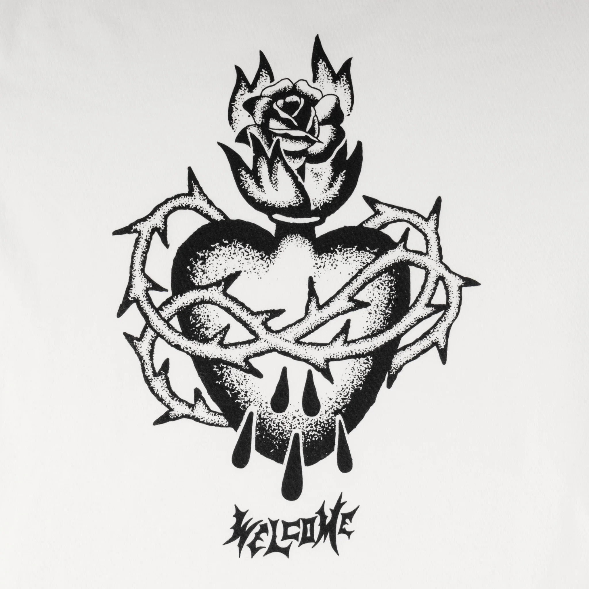 Hallowed Printed Boxy Garment-Dyed Tee - White - Image 2