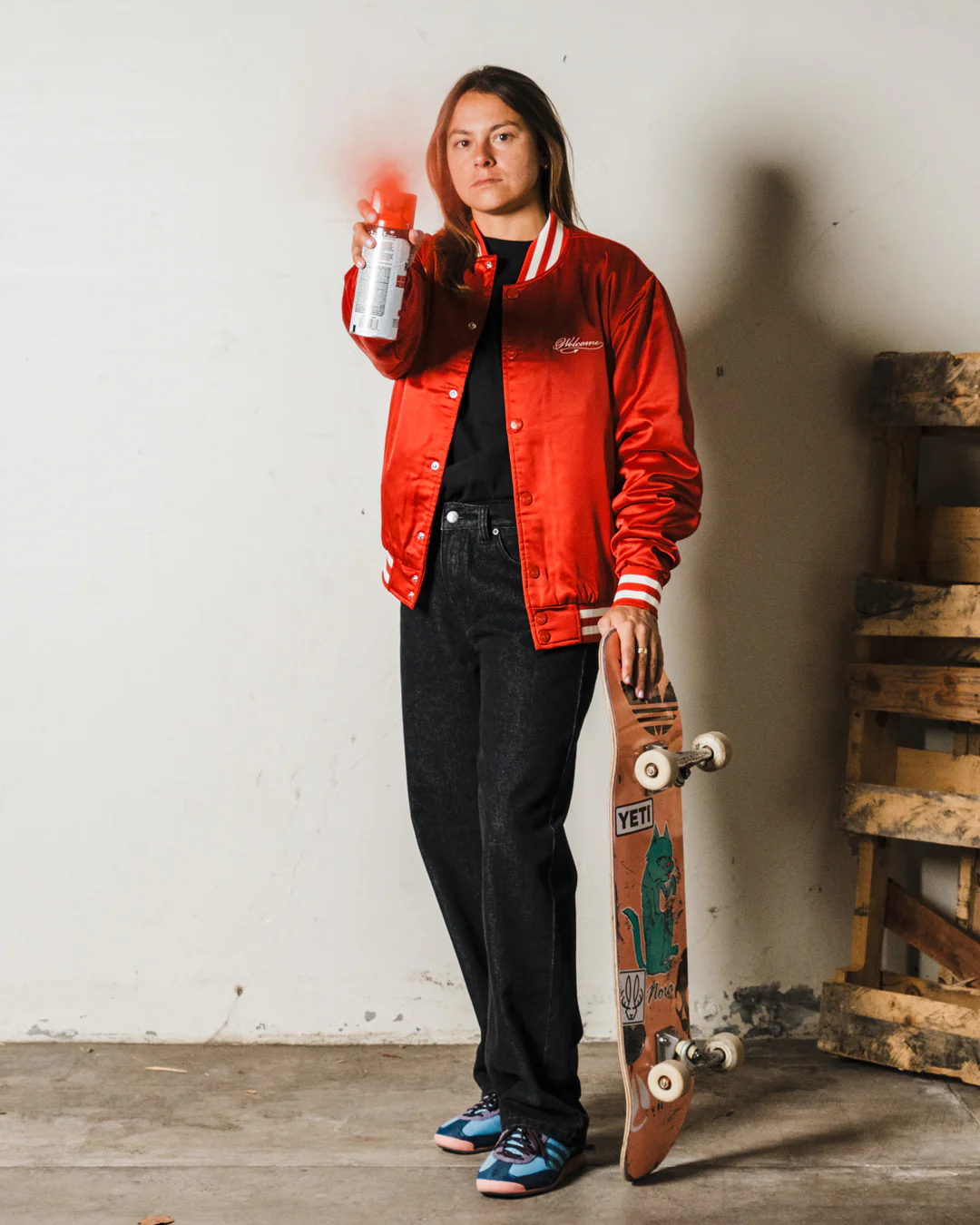 Union Thermal-Lined Satin Varsity Jacket - Image 7