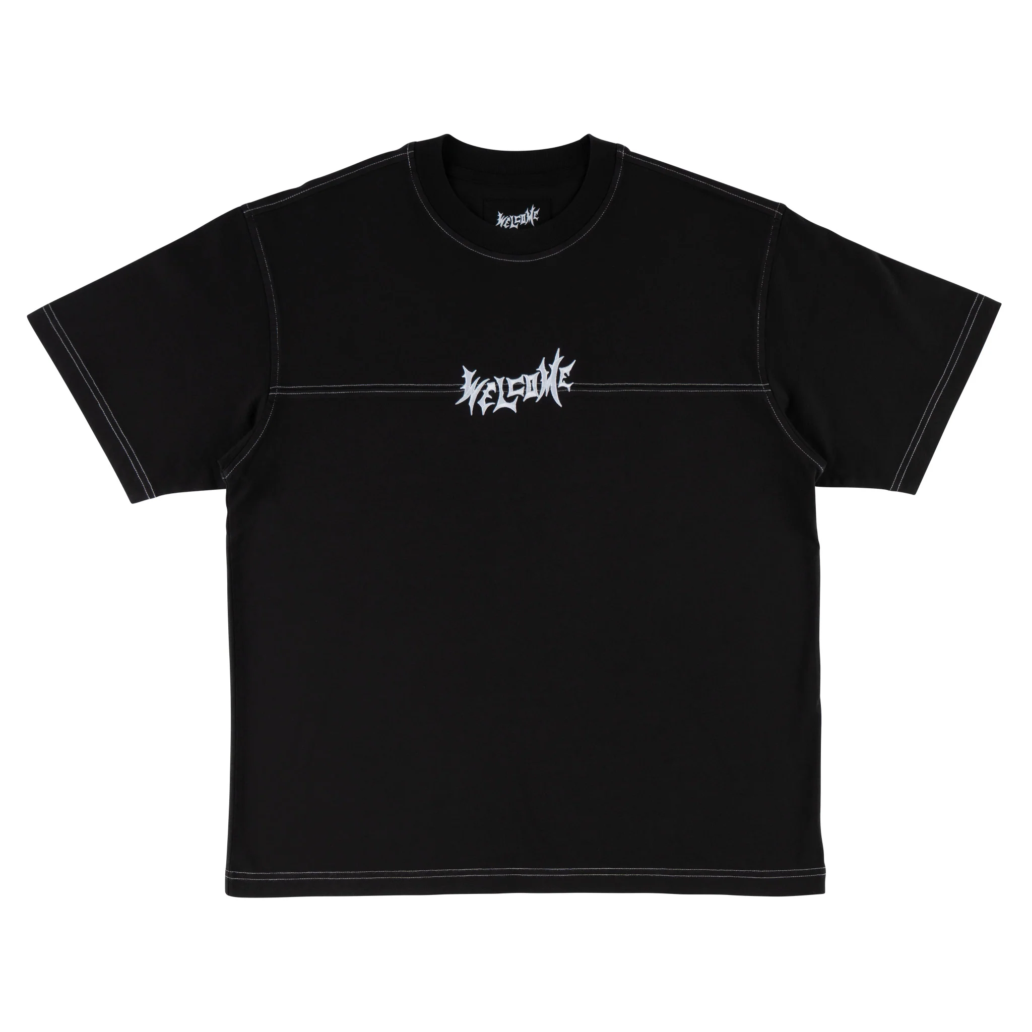 Vamp Boxy Contrast Stitch Football Knit